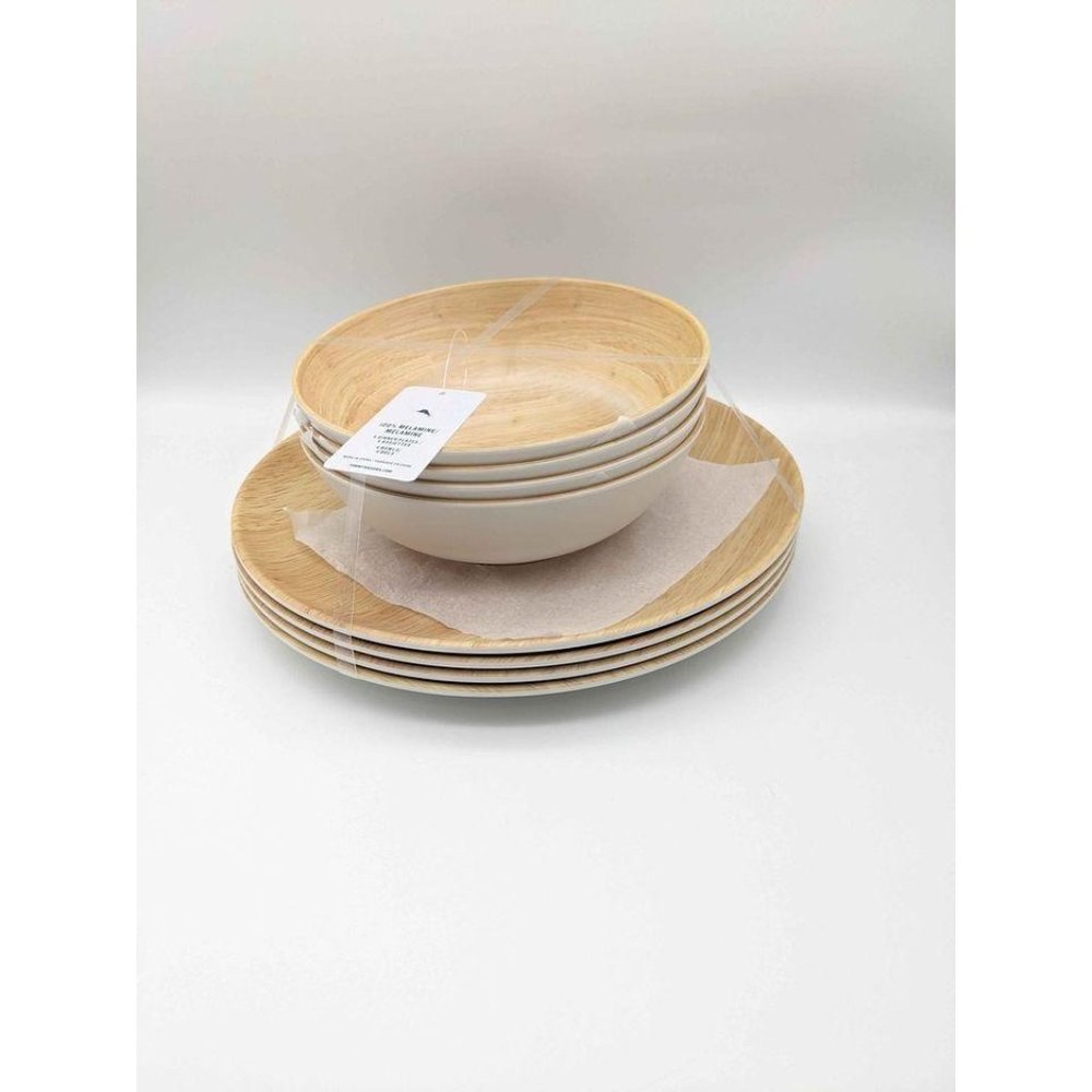 New Tommy Bahama melamine bamboo bowl and plate set